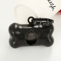 Black Dog Poop Bag Storage Box with 20 Rolls
