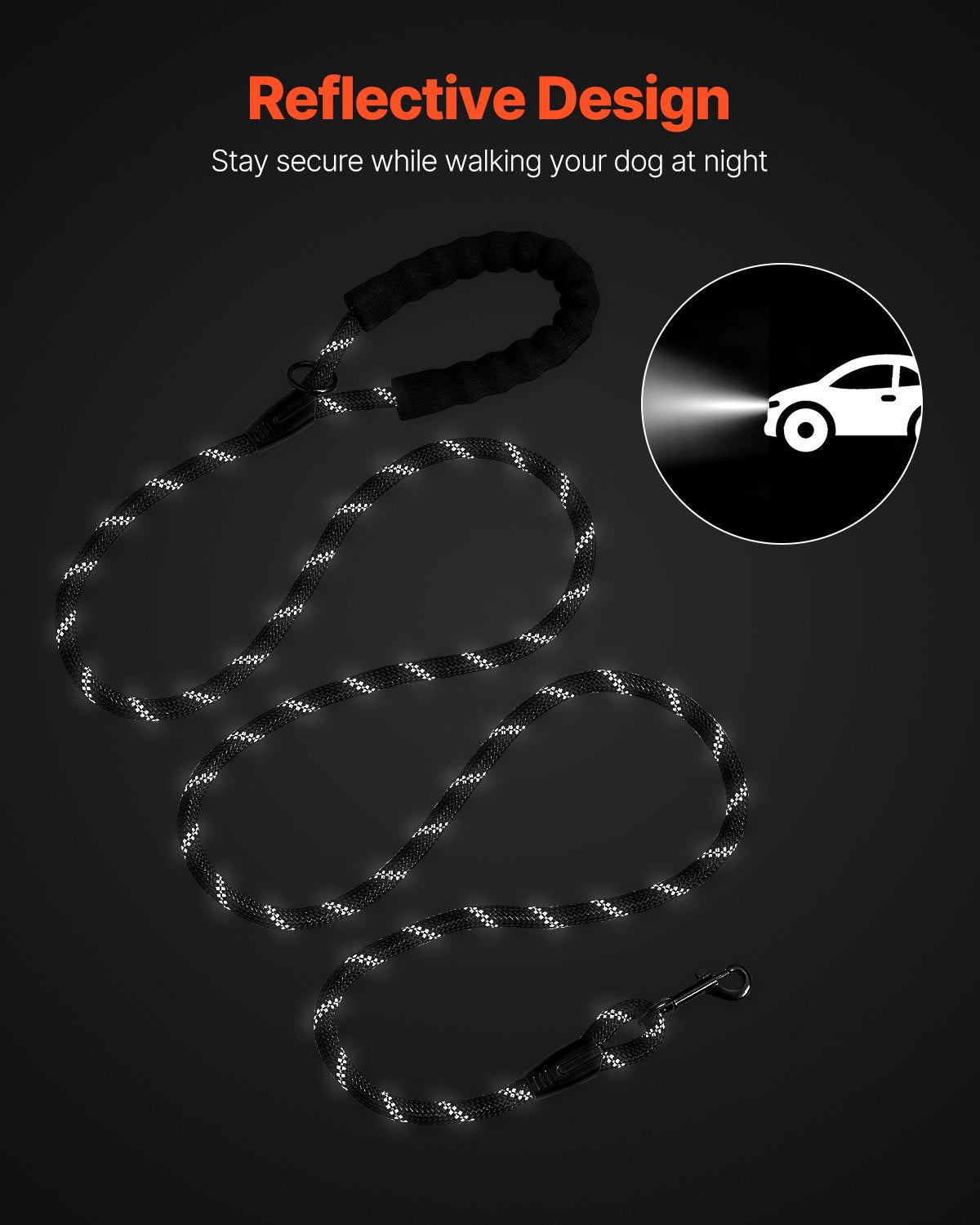 6 ft Reflective Rope Leash
